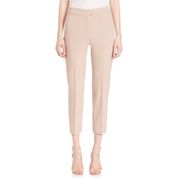 Piazza Sempione Brigitte Cropped Khaki Pants - Picture 1 of 8
